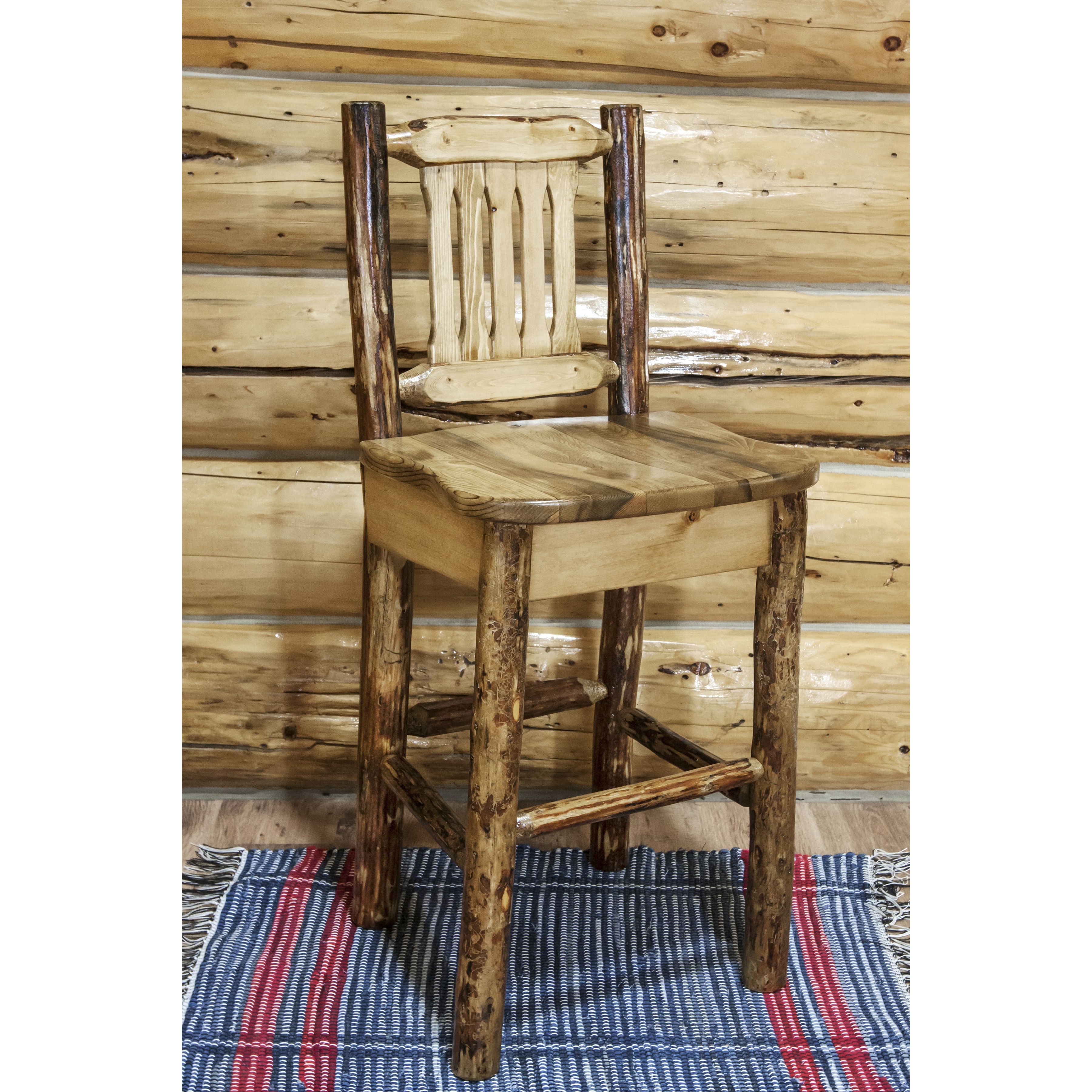 Montana Glacier Country Collection MWGCBSWNR Barstool With Back