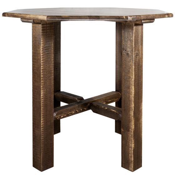 Montana Homestead Collection Bistro Table - Stain & Clear Lacquer Finish