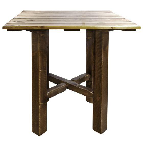 Montana Homestead Collection Bistro Table - Stain & Clear Lacquer Finish