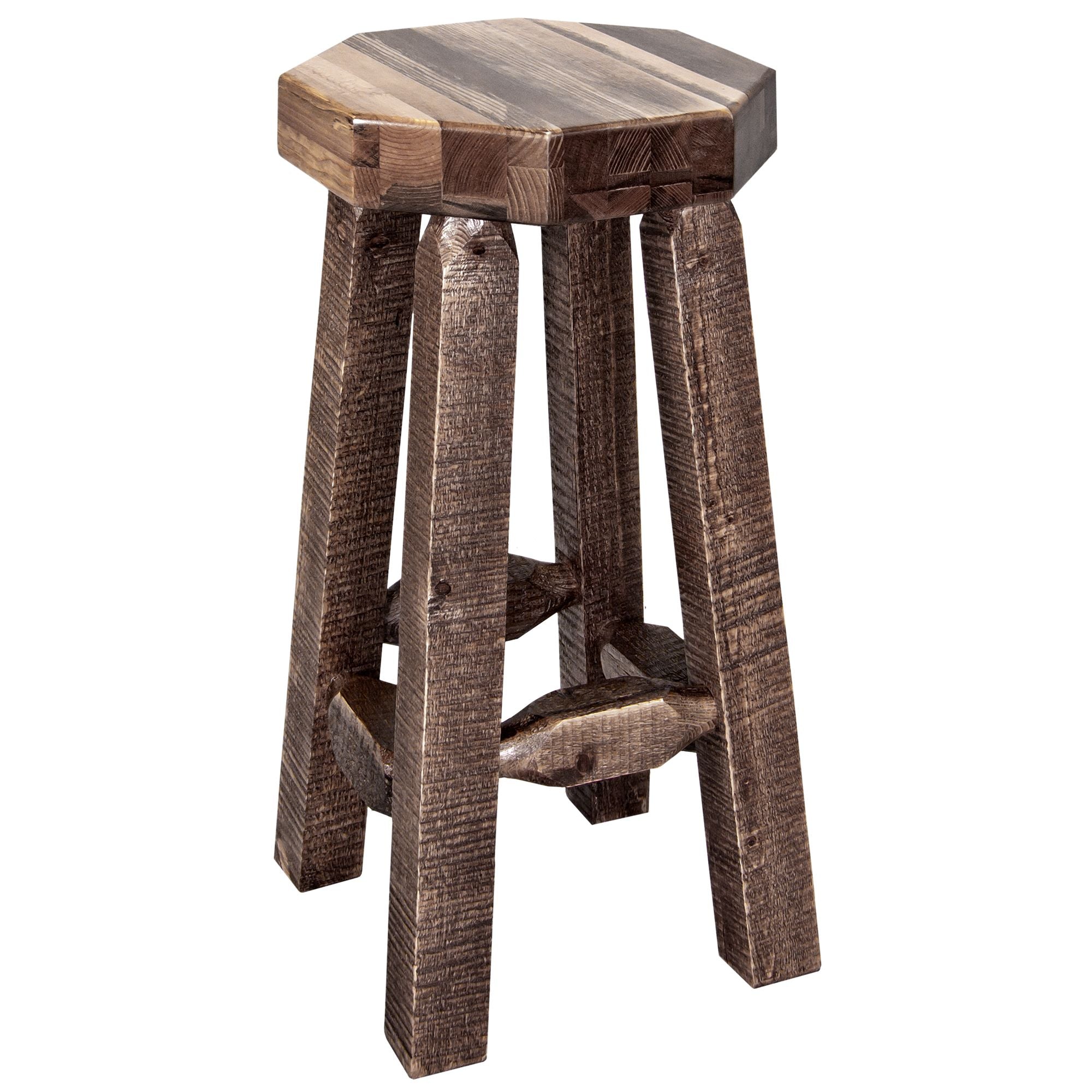 Montana Homestead Collection MWHCBNSL Backless Barstool Stain Lacquer Finish
