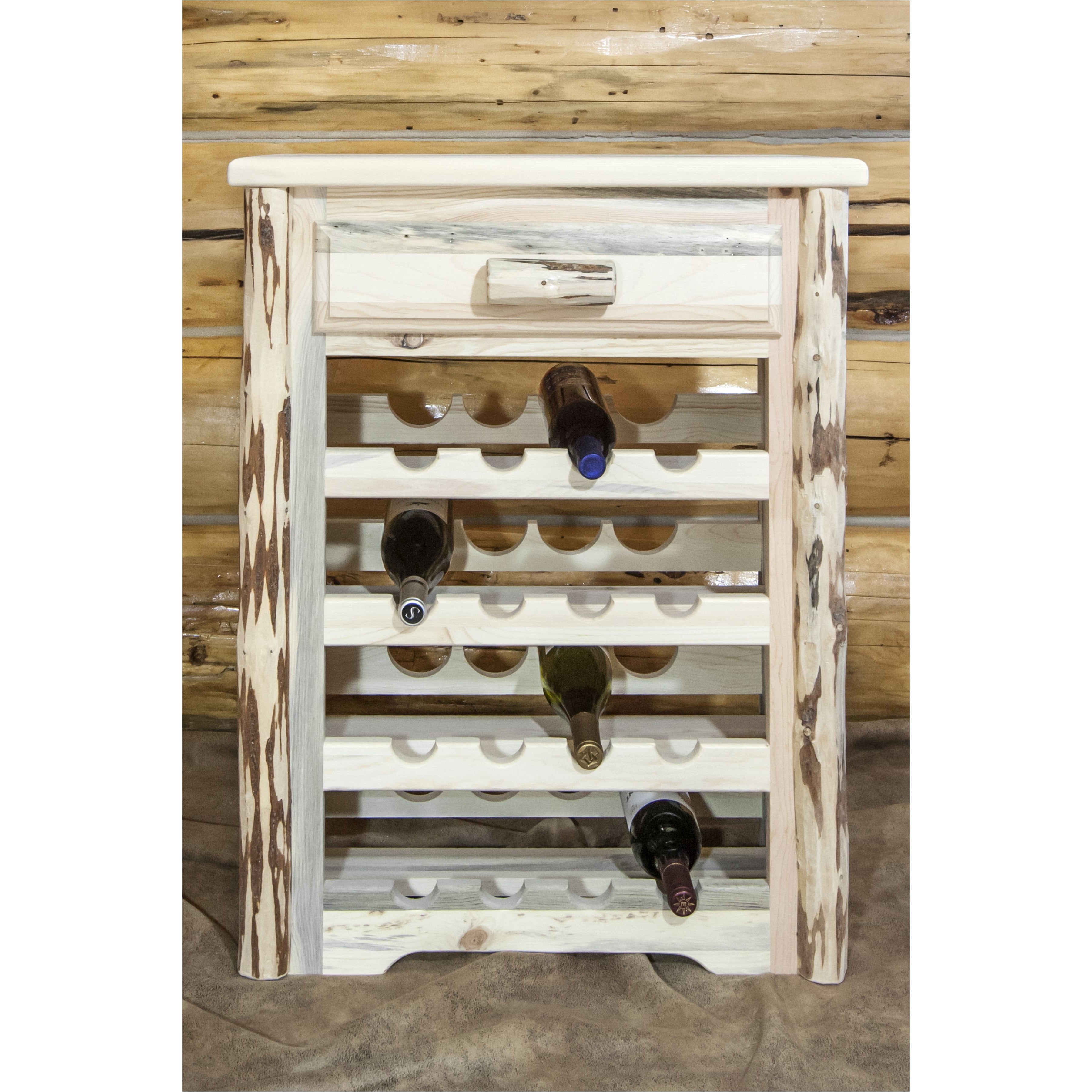 Montana Woodworks Wine Cabinet MWWR Ready Finish With 4 wines