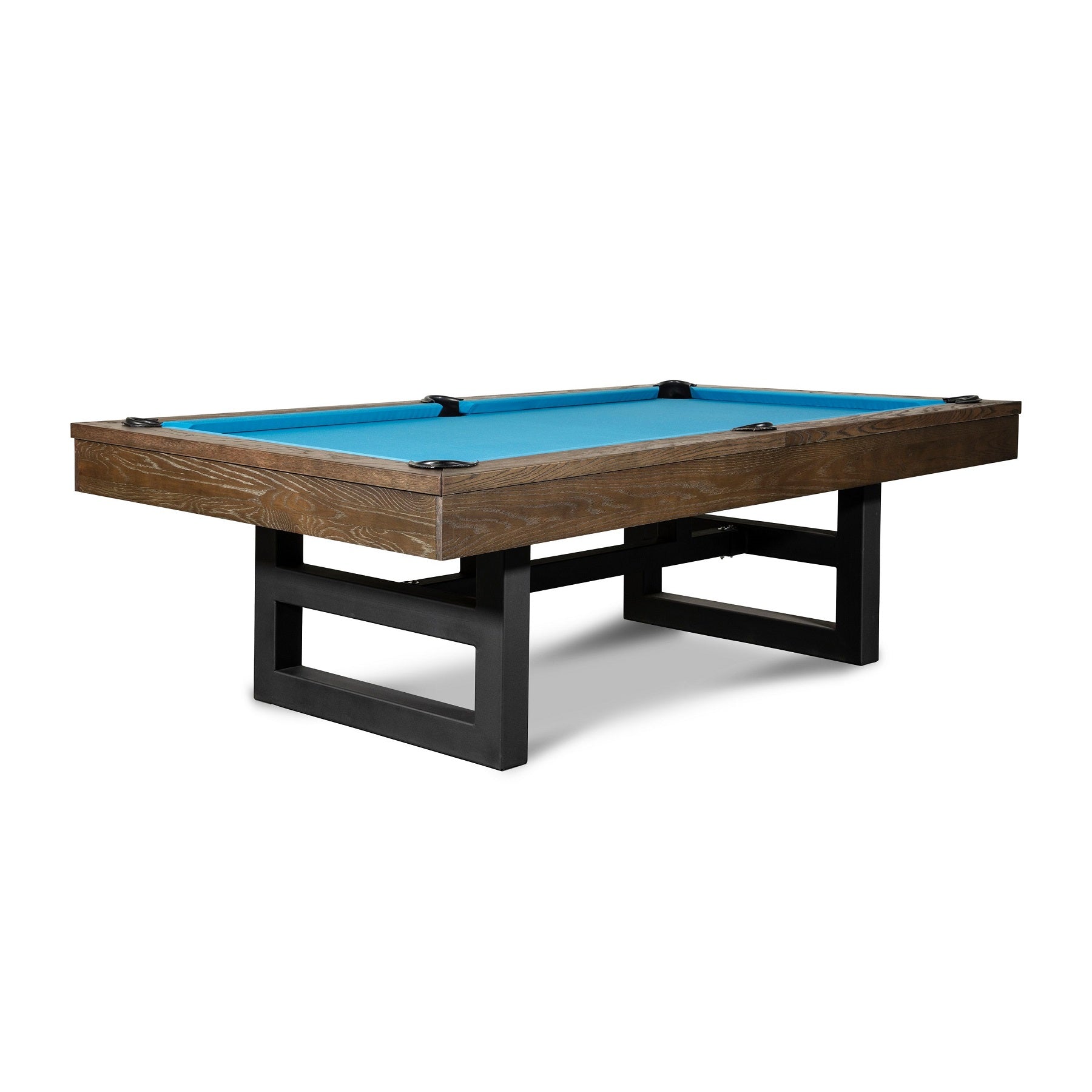 Nixon Billiards Mckay Slate Pool Table ISAF-90070/ISAF-90071 Brown Wash Corner Side Angle