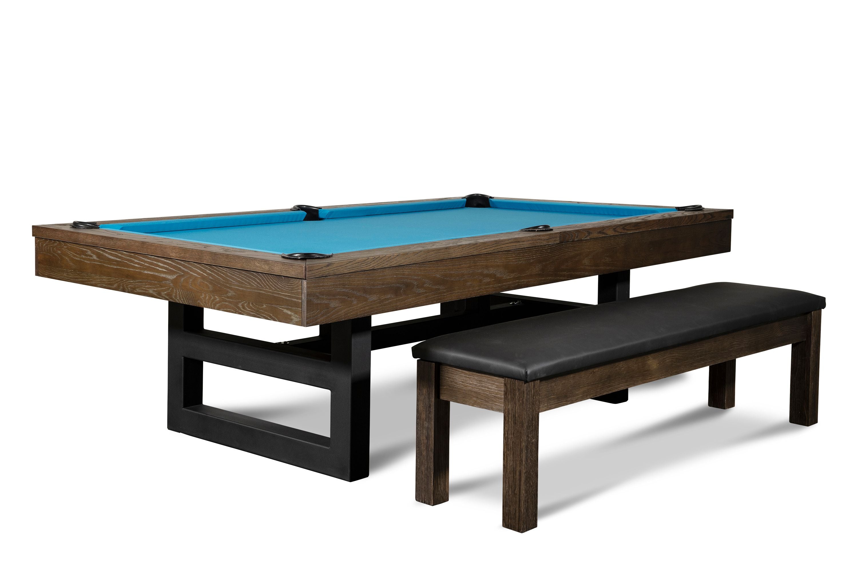 Nixon Billiards Mckay Slate Pool Table ISAF-90070/ISAF-90071 Brown Wash With Matching Chair