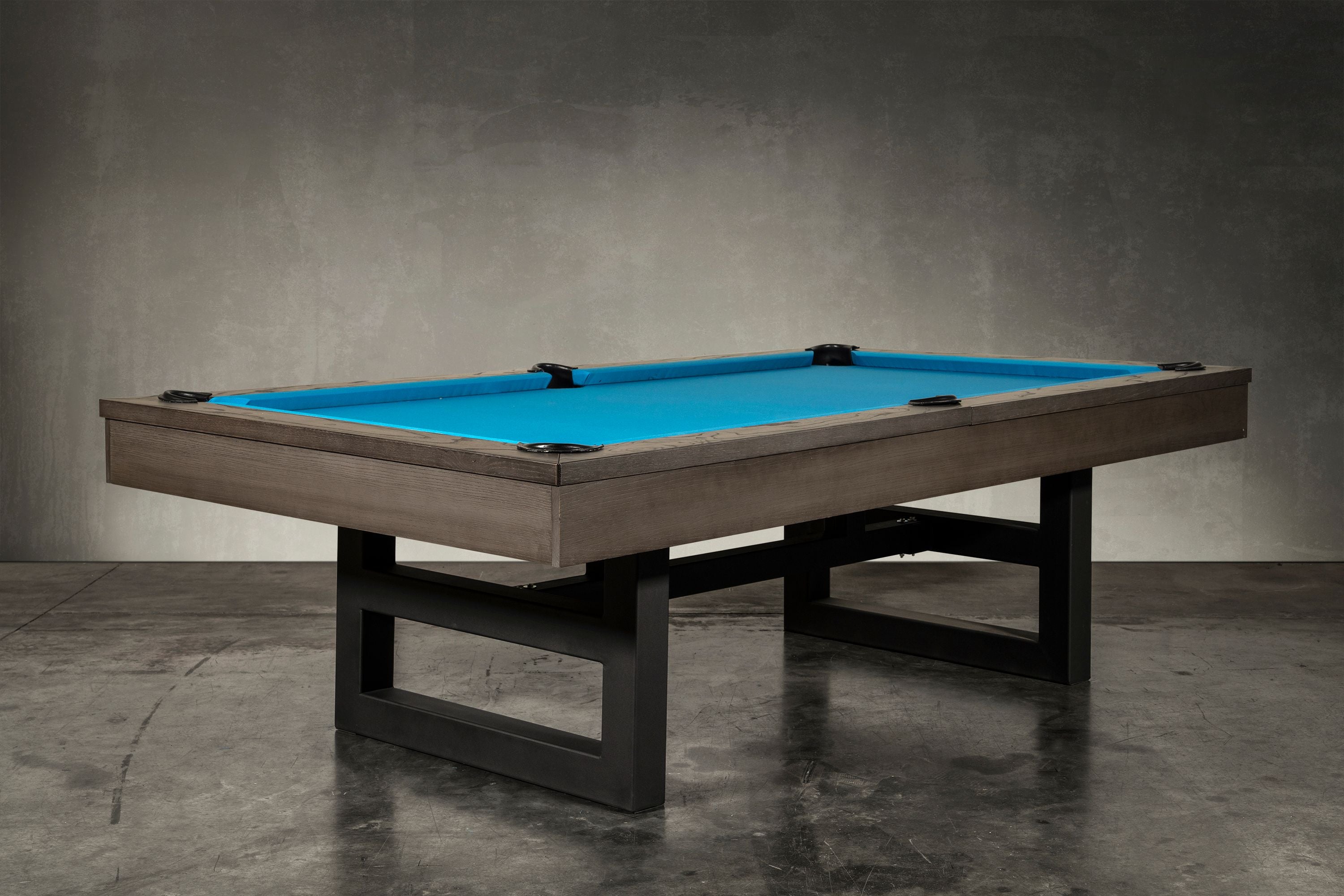 Nixon Billiards Mckay Slate Pool Table ISAF-90070/ISAF-90071 Charcoal Corner Angle LifeStyle