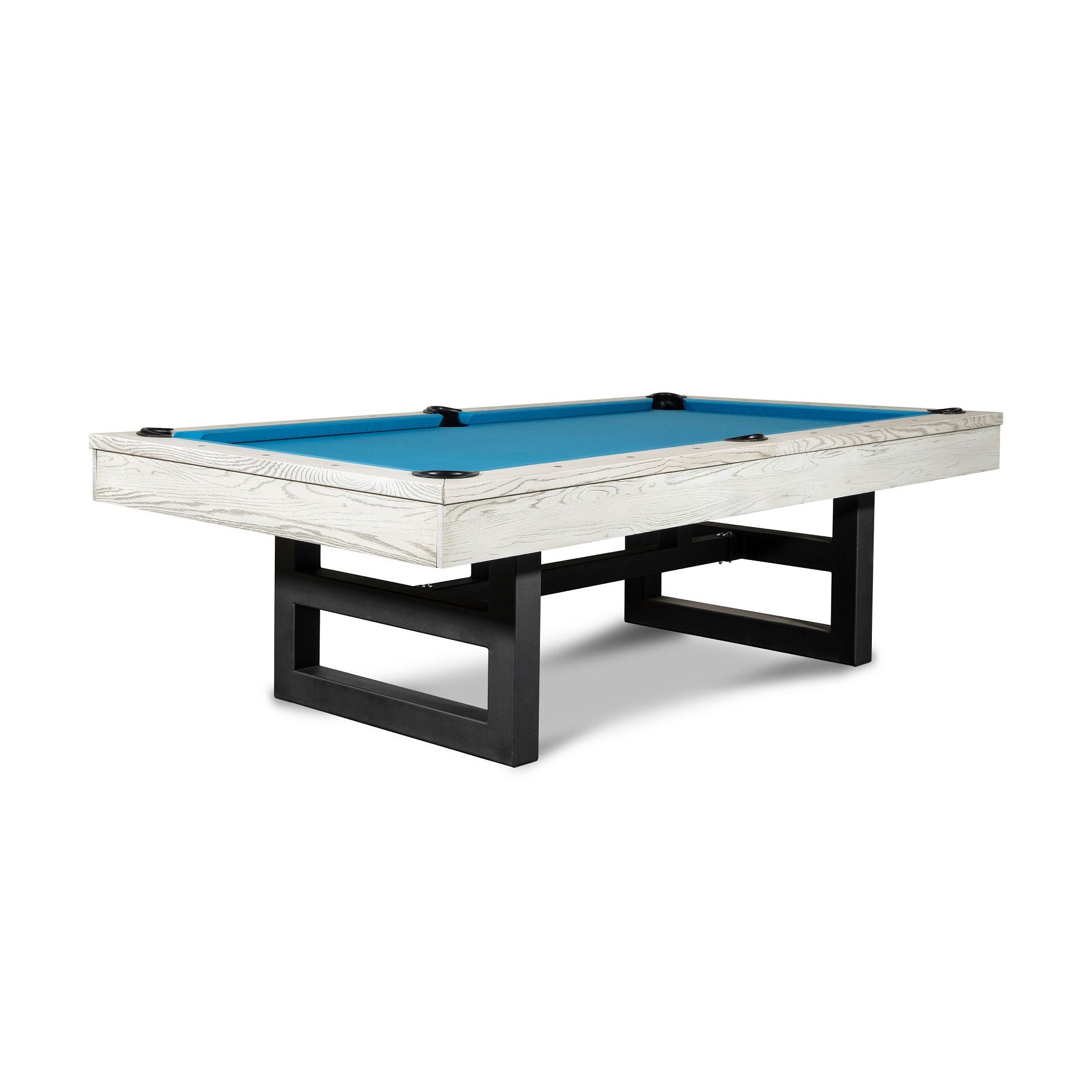 Nixon Billiards Mckay Slate Pool Table ISAF-90070/ISAF-90071 White Wash Side Corner Angle