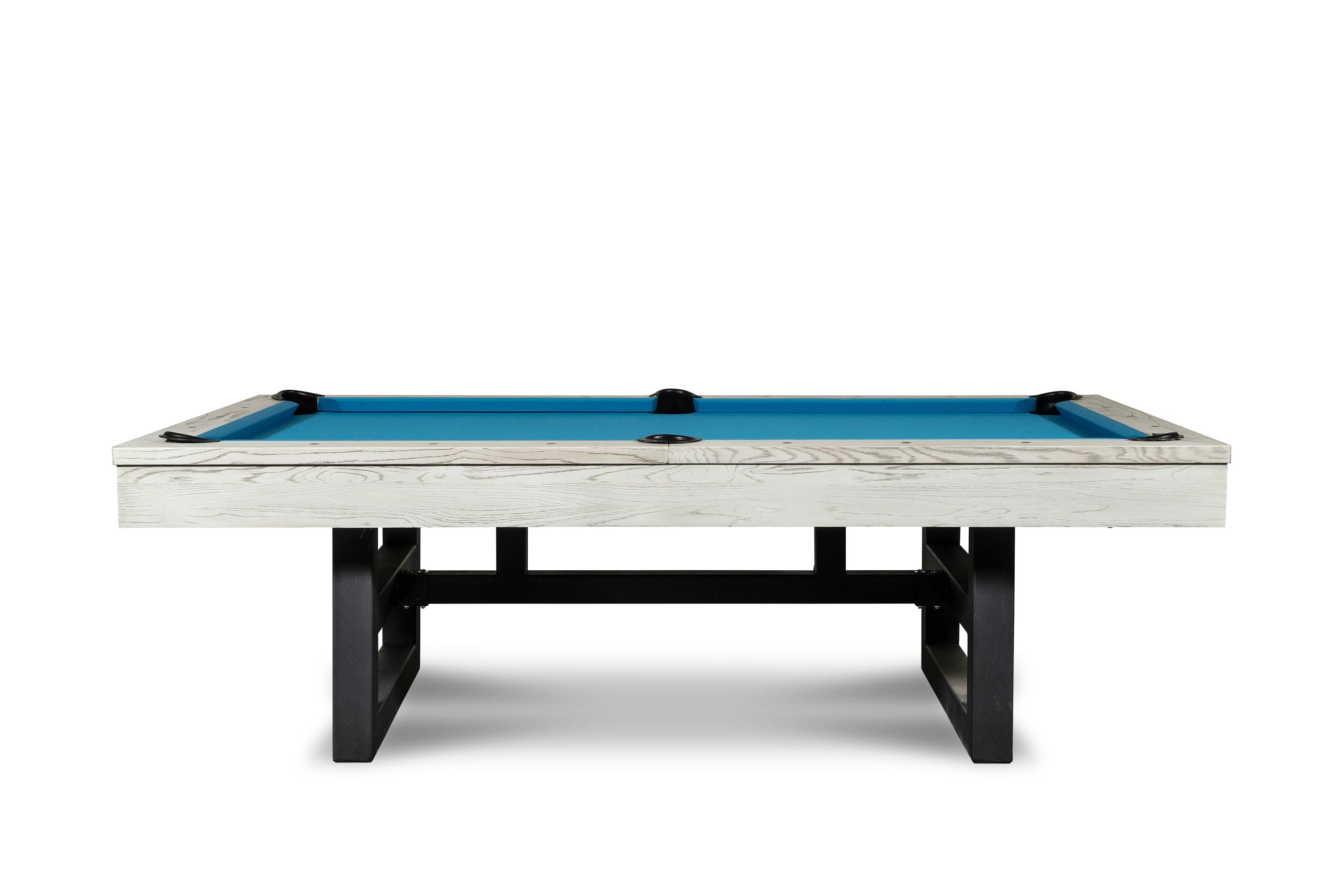 Nixon Billiards Mckay Slate Pool Table ISAF-90070/ISAF-90071 White Wash Side Table