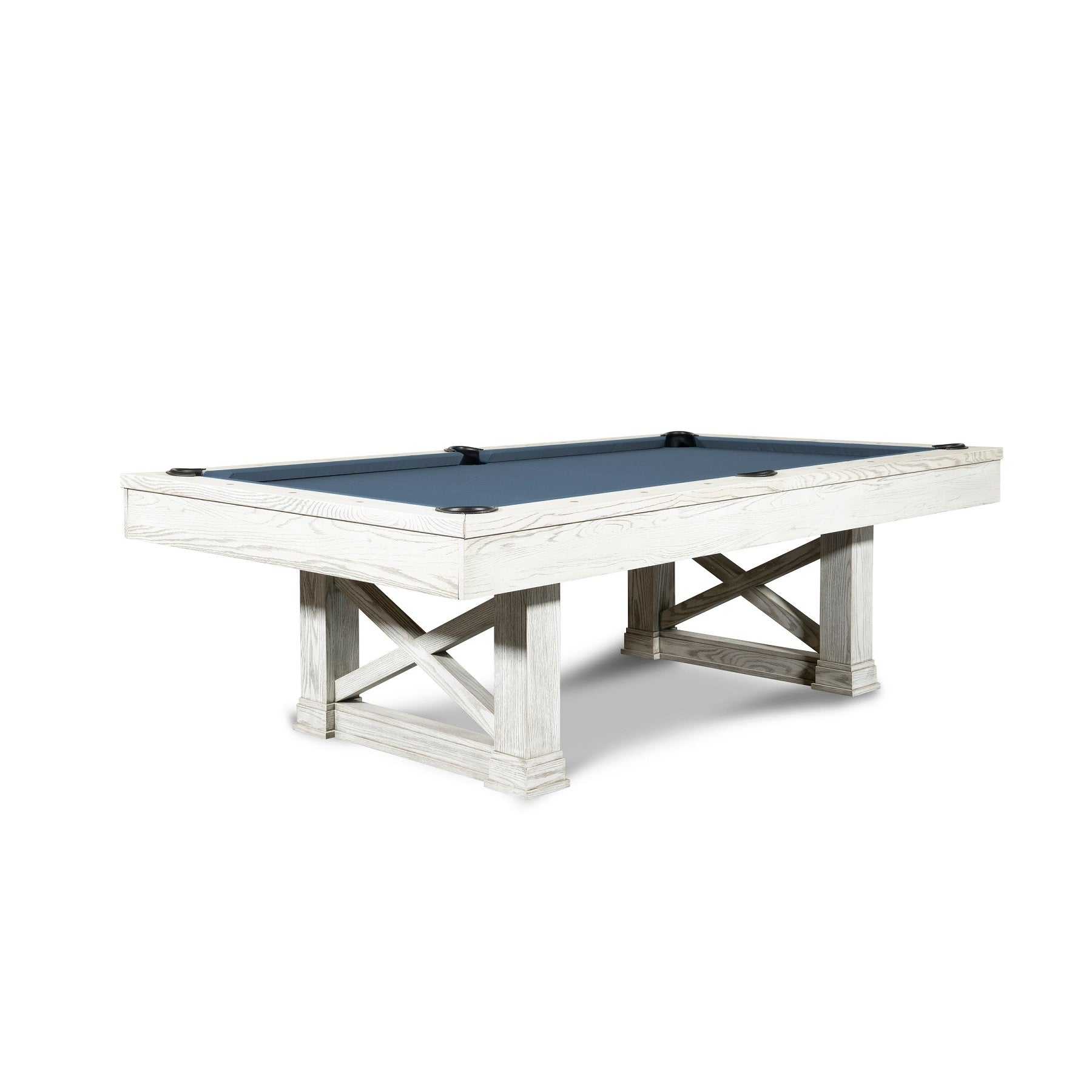 Nixon Billiards Nora Slate Pool Table ISAF-90060/ISAF-90062 White Wash Corner Angle