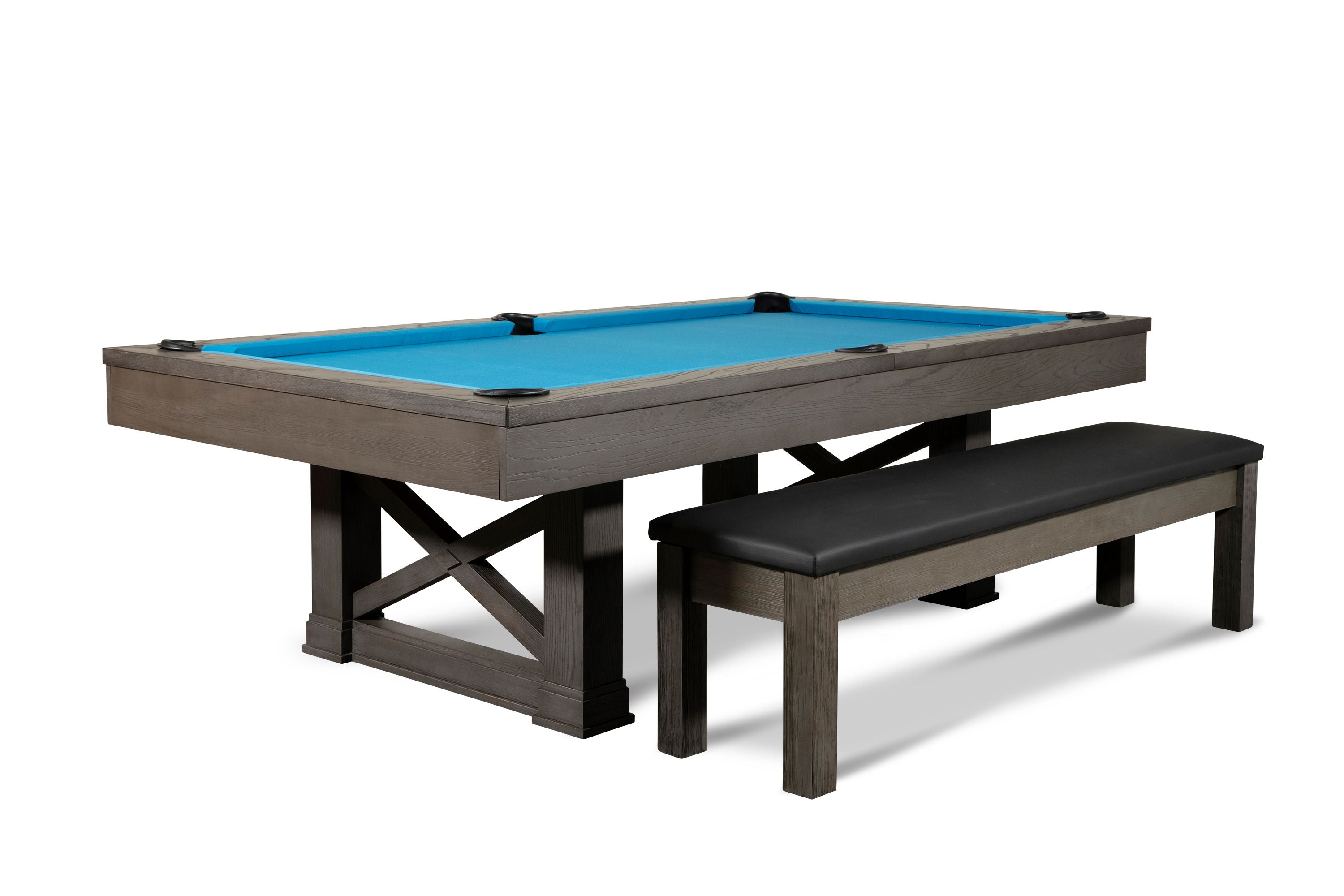 Nixon Billiards Nora Slate Pool Table ISAF-90060/ISAF-90062 Charcoal With Matching Chair
