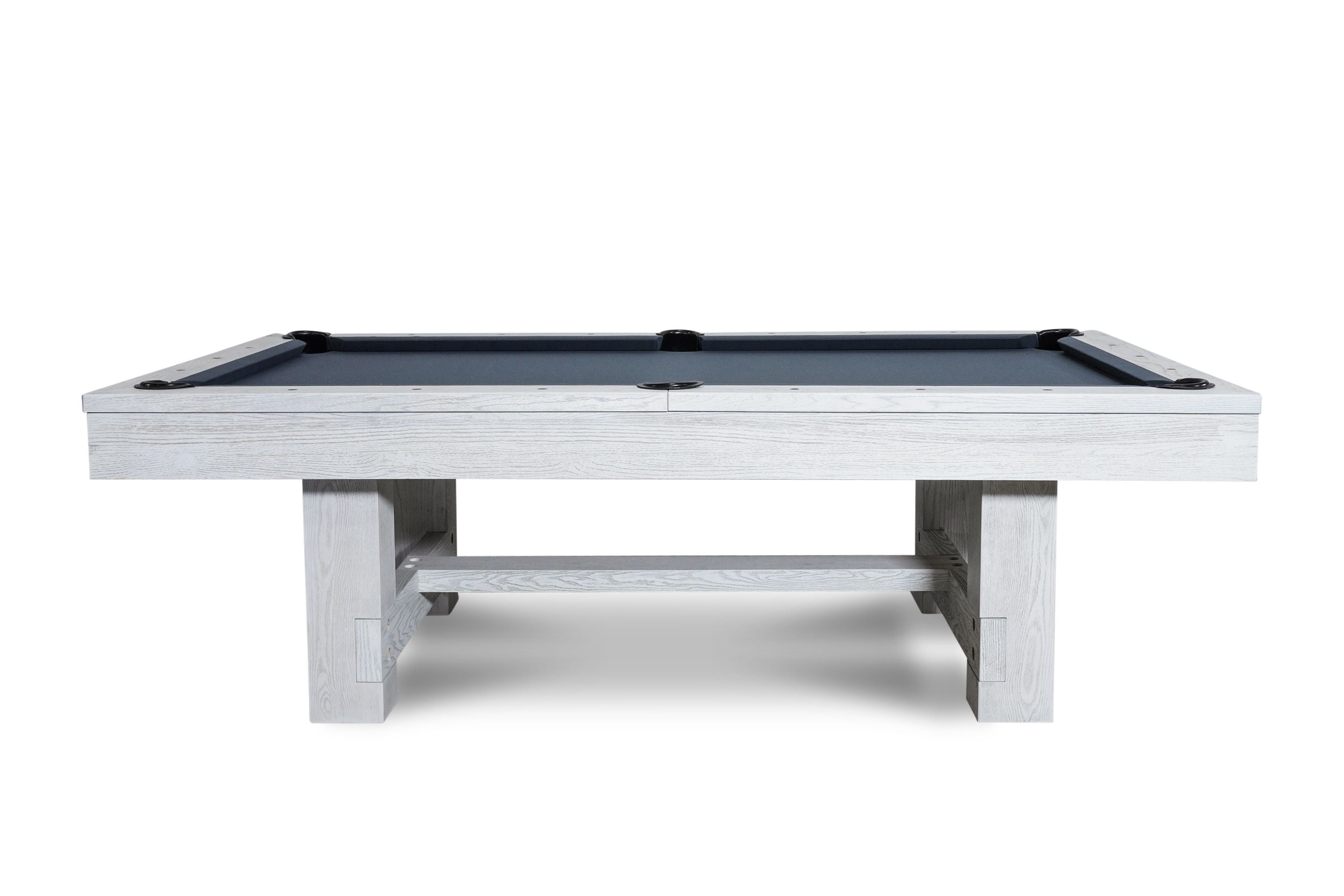 Nixon Rocky Dakota Slate Pool Table ISAF-90034 / ISAF-90035 White Wash Side Angle
