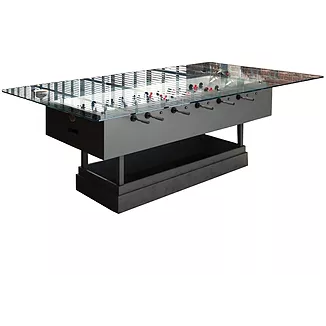 Performance games sure shot party foosball-table with optional tempered glass custom pedestal and telescopingrods