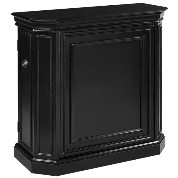 RAM game room BRCB1 BLK bar cabinet with spindle side angle