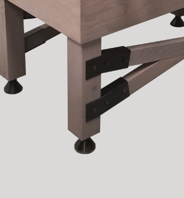 TORNADO Rustic Foosball Table Leg Wood Support