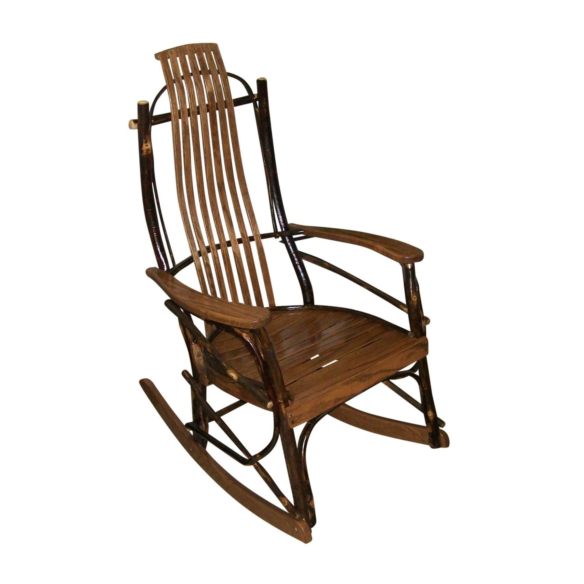 A&L Furniture Amish Bentwood 7-Slat Hickory Rocking Chair