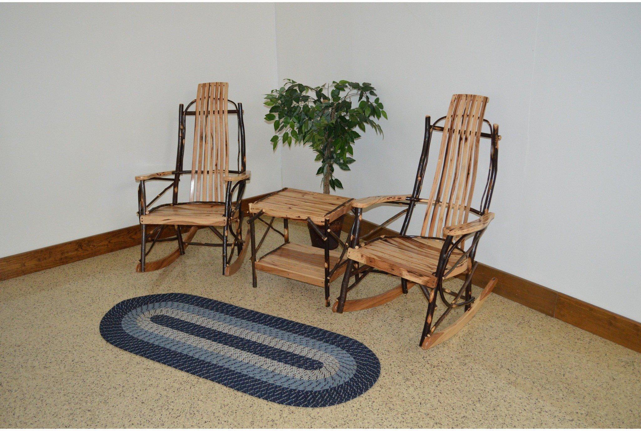 A&L Furniture Amish Bentwood 7-Slat Hickory Set