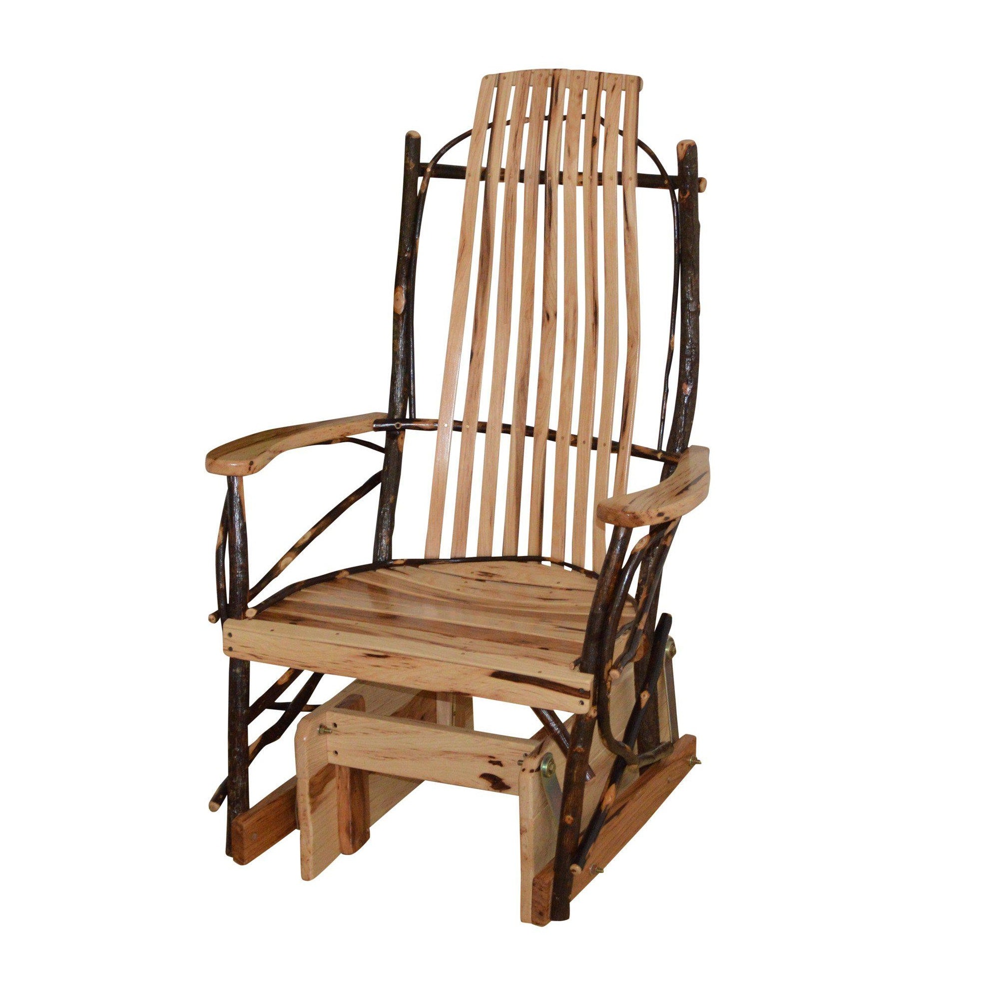 A&L Furniture Amish Bentwood Hickory Glider Rocker Chair