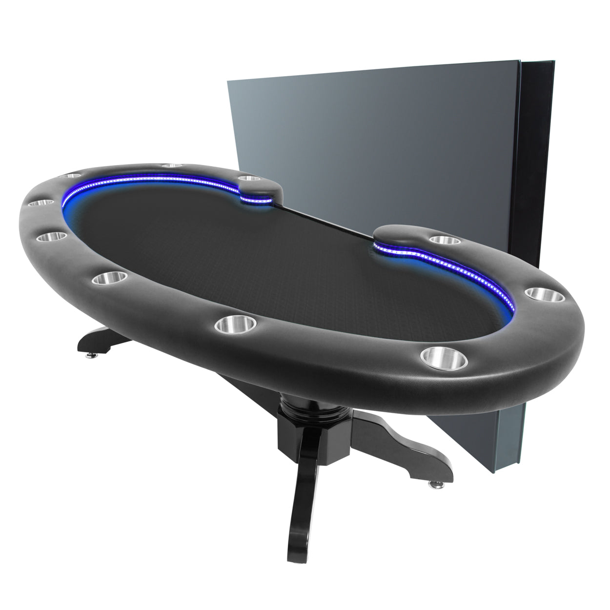 BBO The Lumen HD Poker Table Suited Speed Black With Dining Top