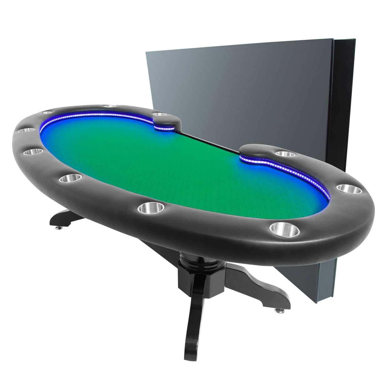BBO The Lumen HD Poker Table Suited Speed Green With Dining Top