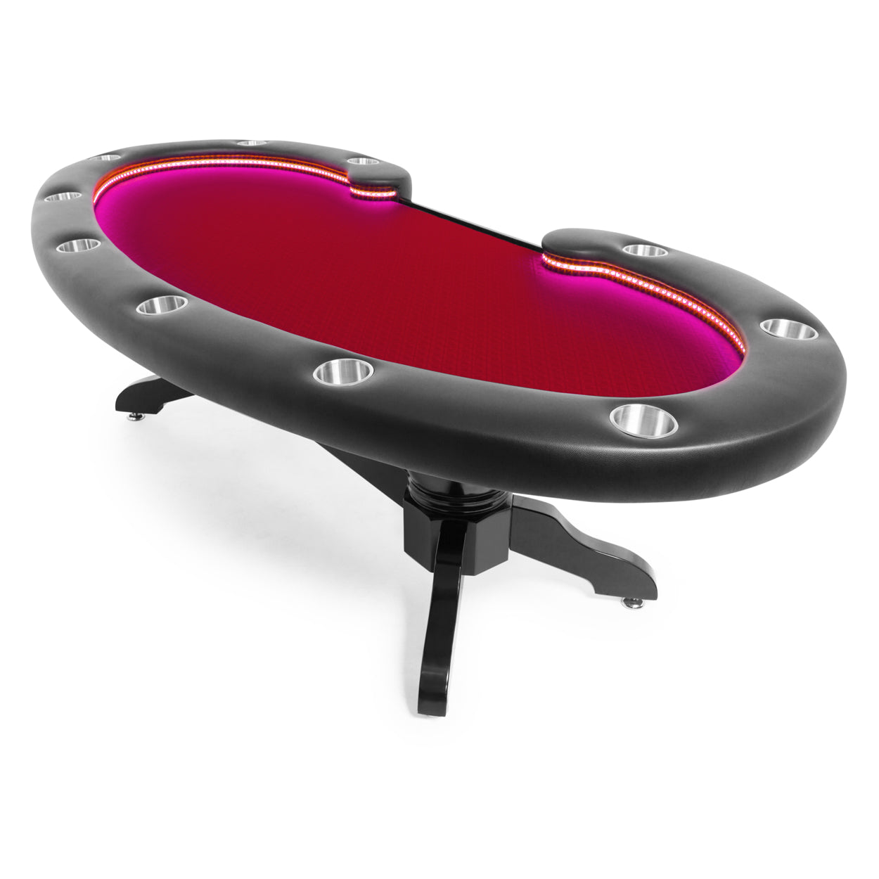 BBO The Lumen HD Poker Table Suited Speed Red