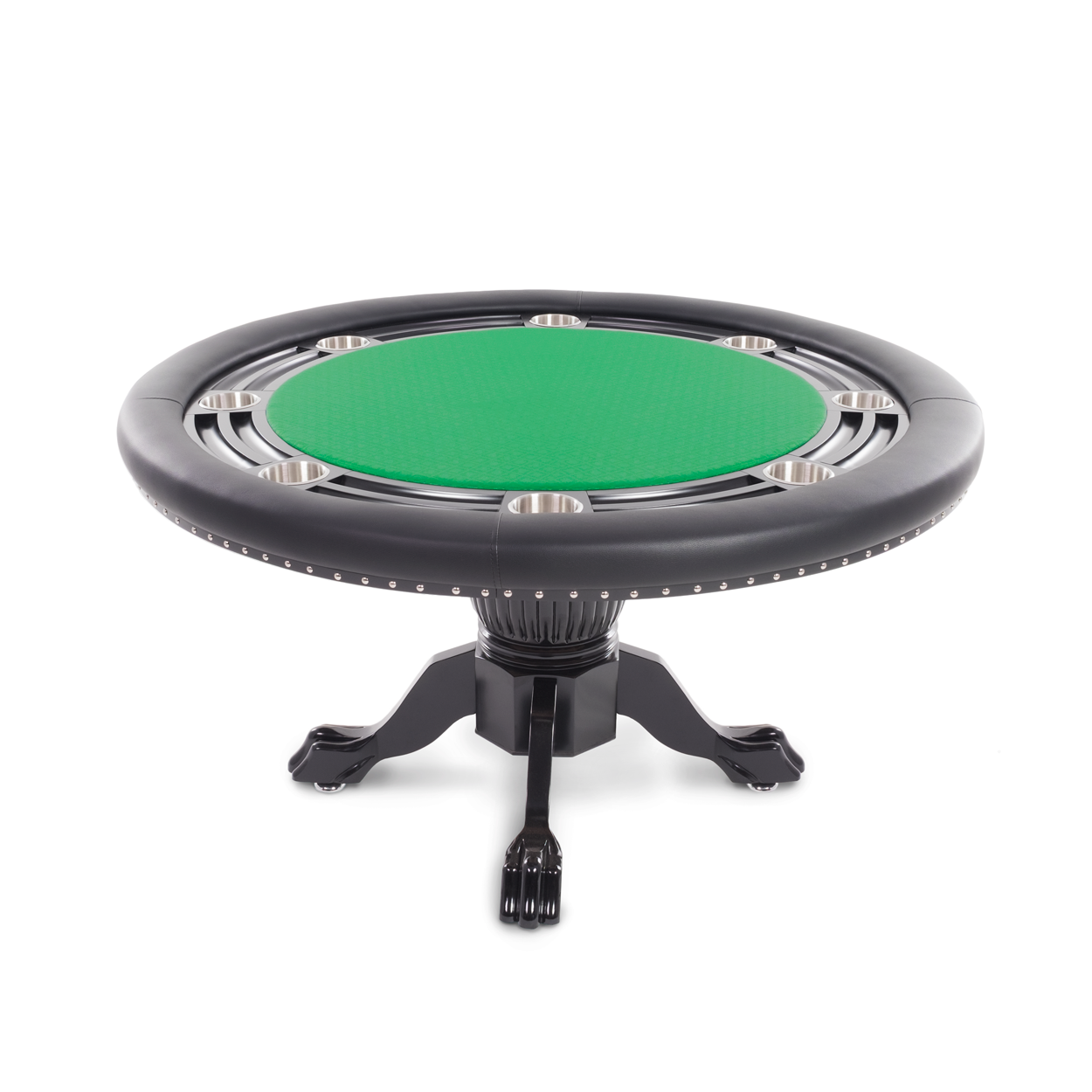 BBO The Nighthawk Poker Table Black Pedestal Leg Speed Suit Green