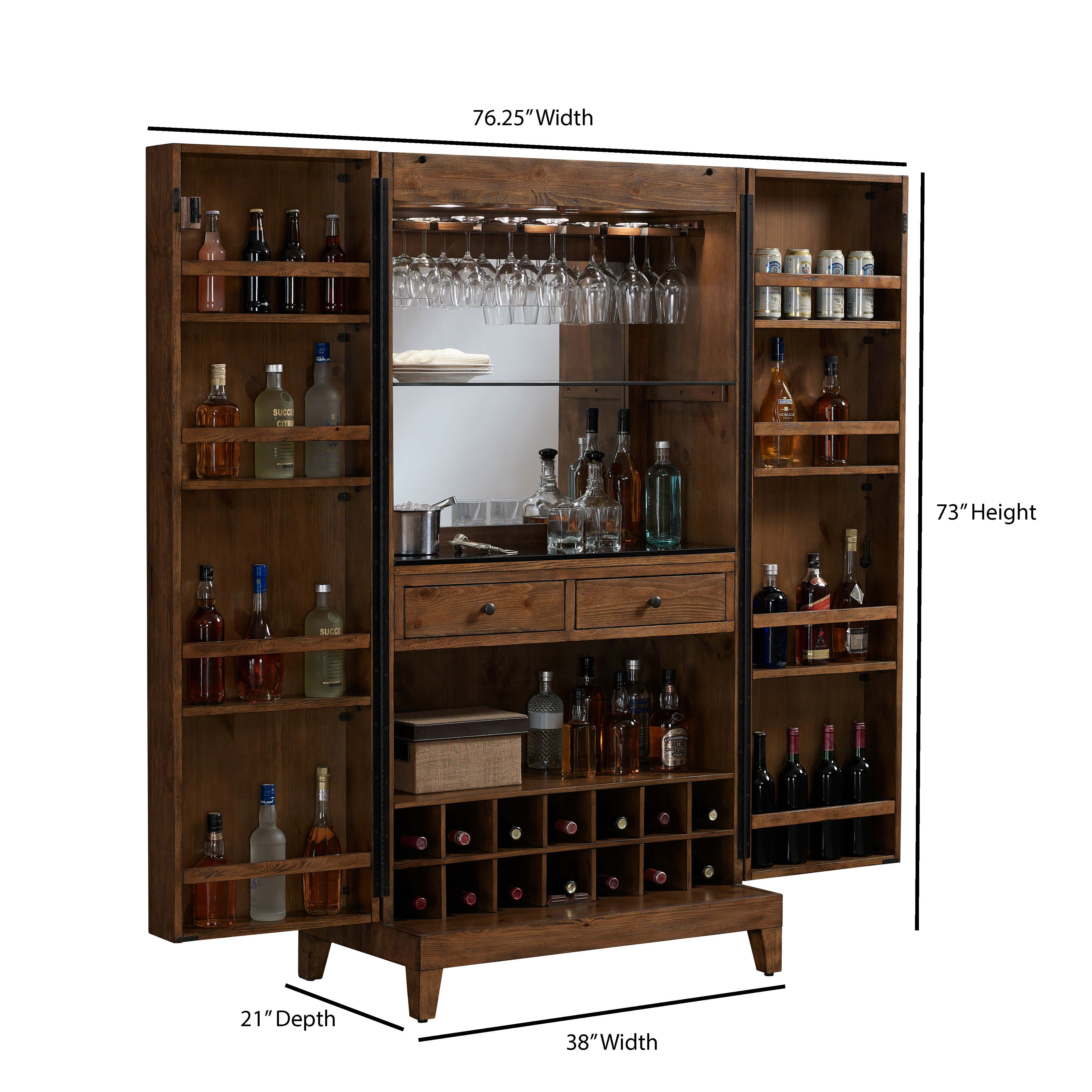 American Heritage Bristol Wine Cabinet (Harvest)