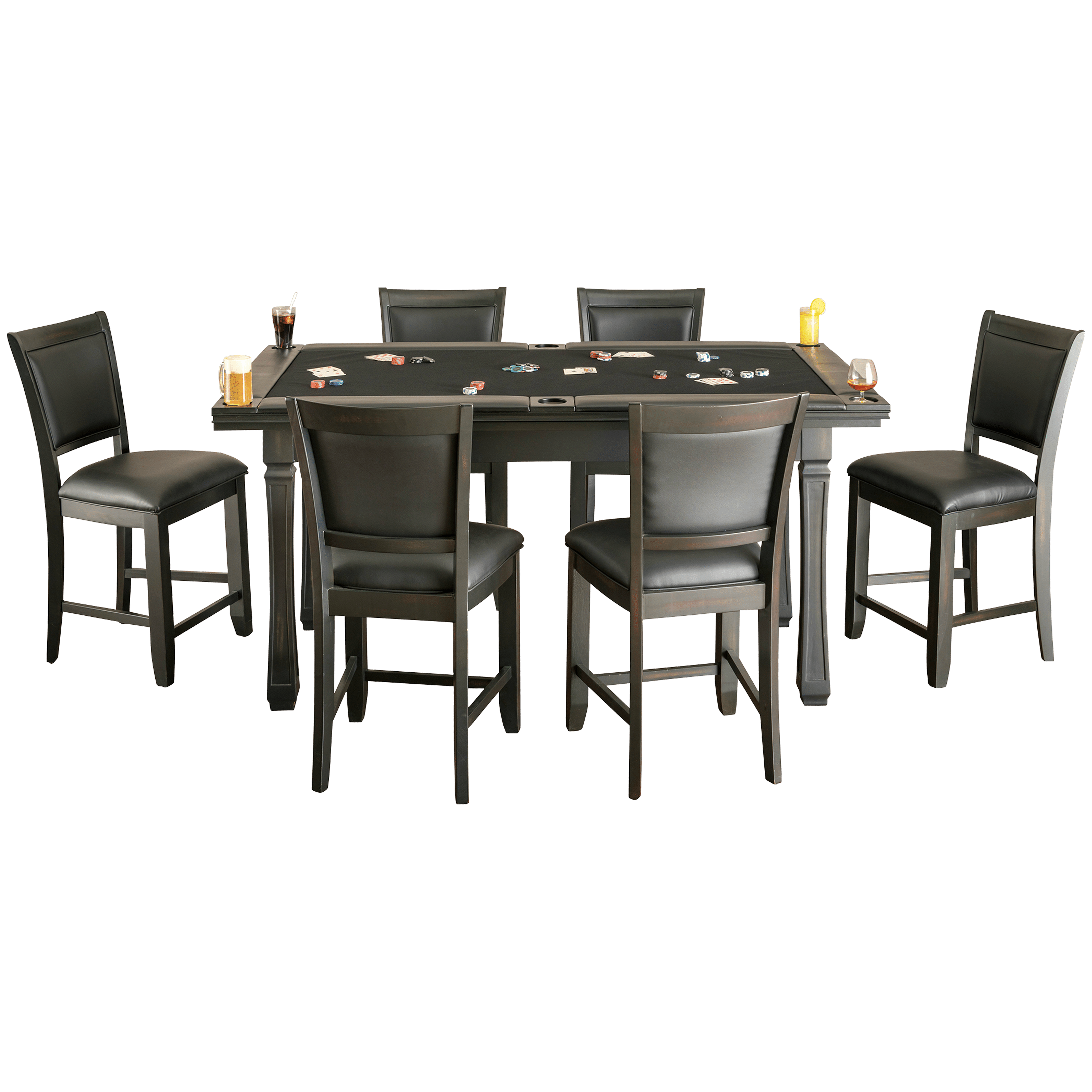 Game Table Sets With Chairs American Heritage Burlington Game Table Set (Peppercorn) – The Game
