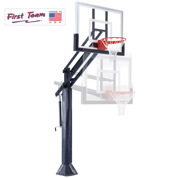 first team attack select in ground adjustable basketball goal ft1400select leveling