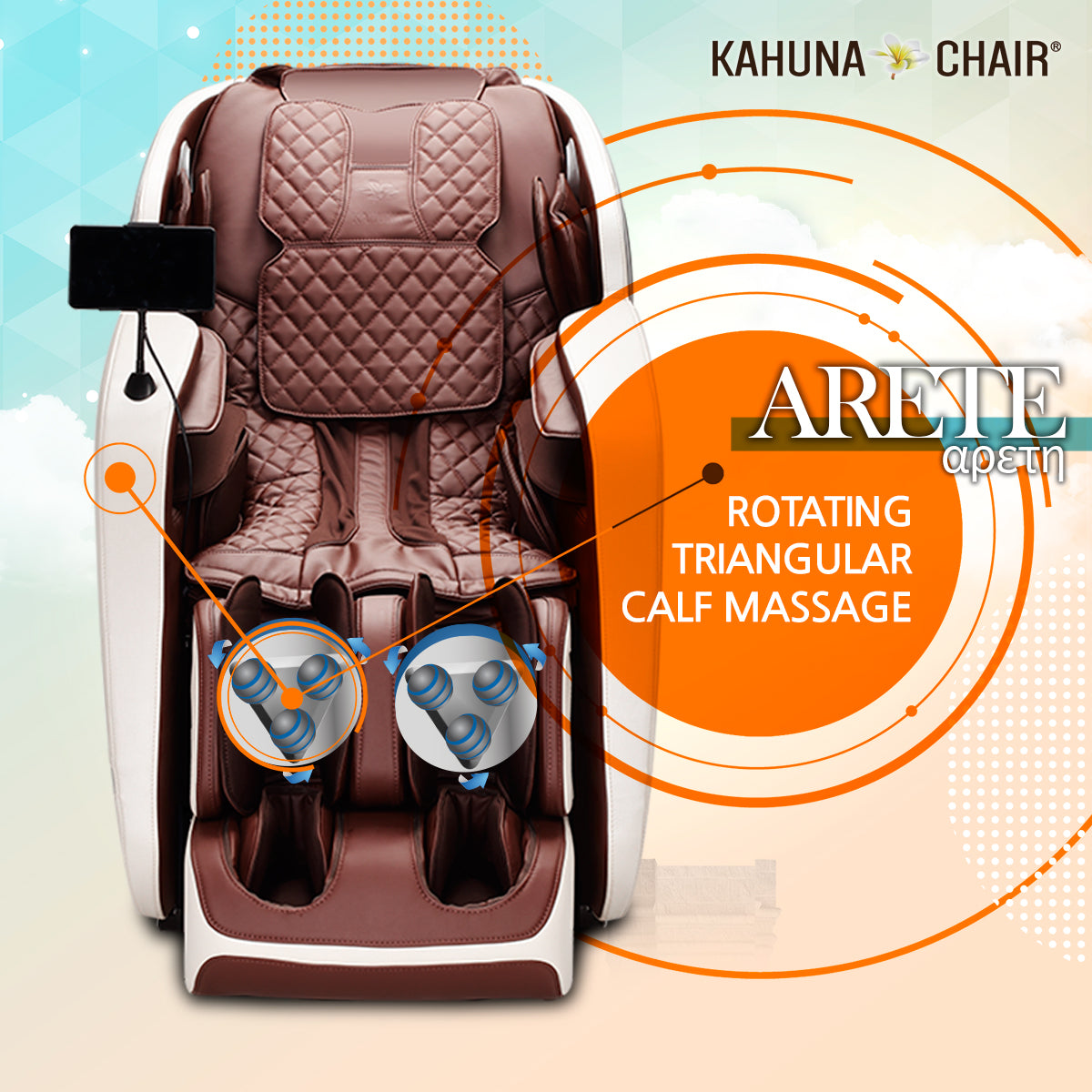 kahuna Em Arete Massage chair fully rotating triangular calf massage