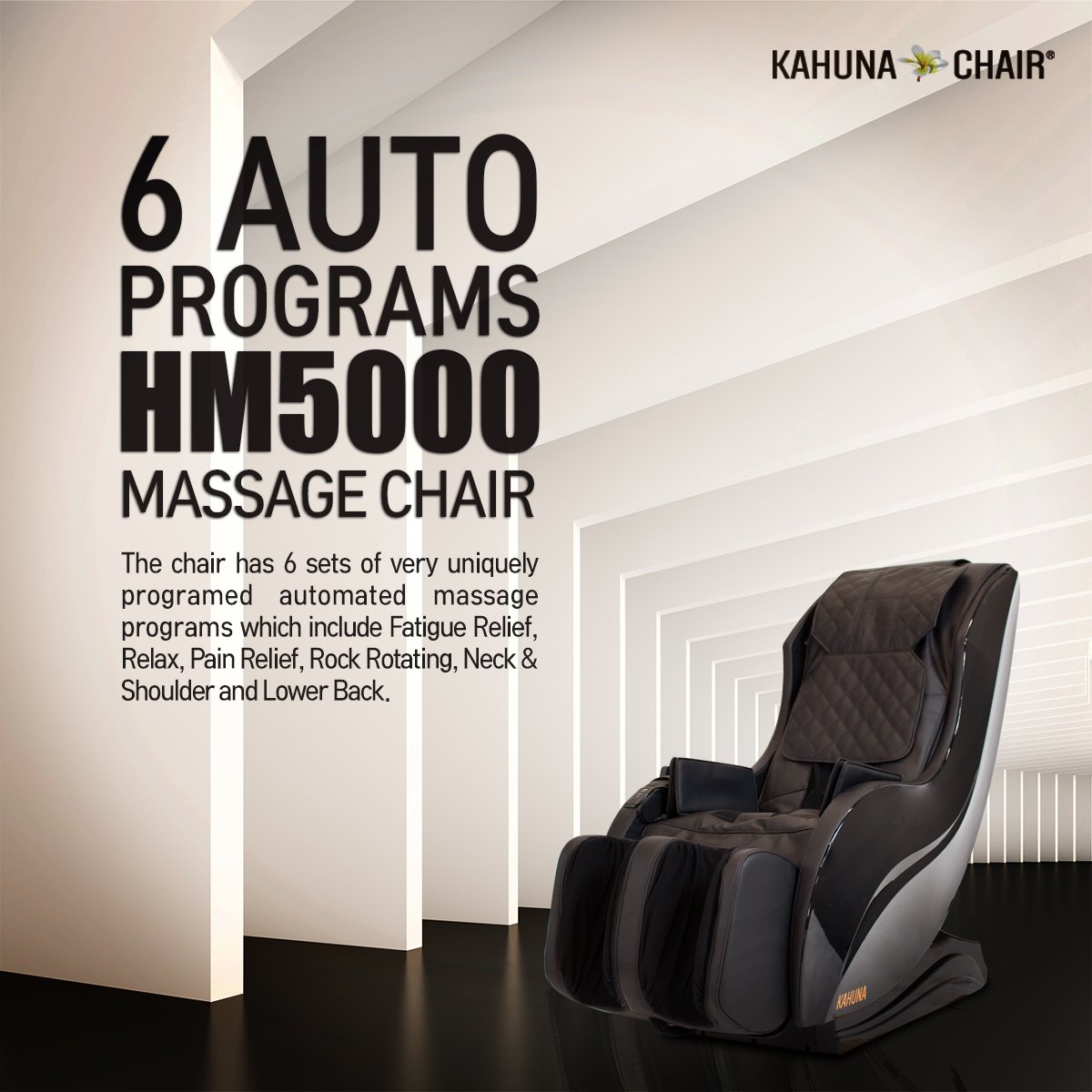 Kahuna Limitless Slender 6 Auto Programs Massage Chair