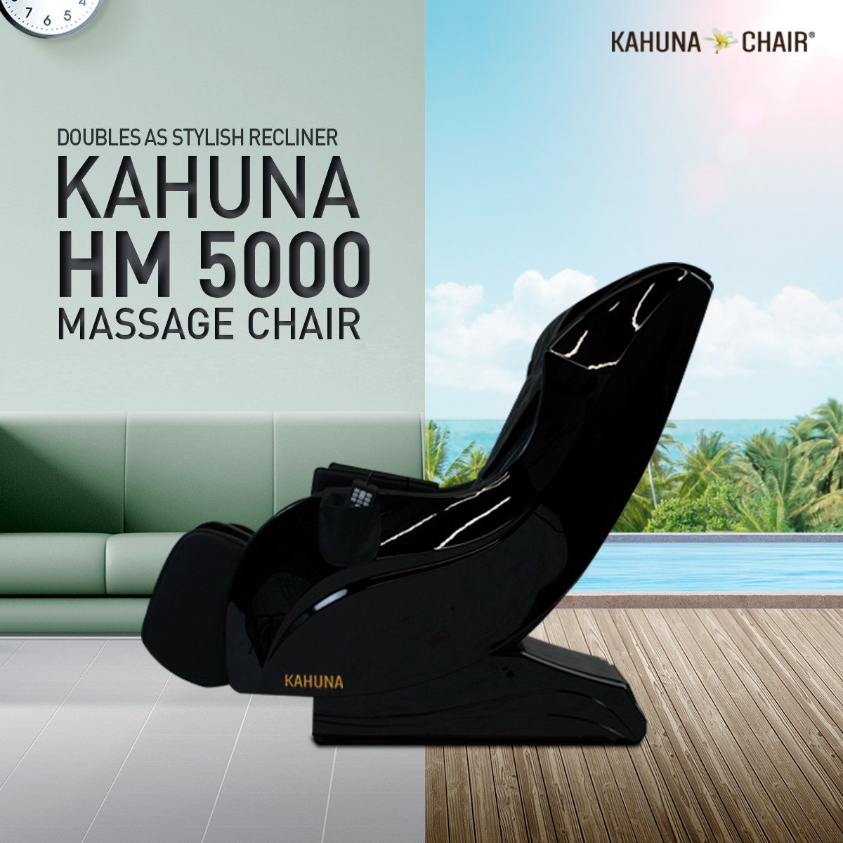 Kahuna Limitless Slender Double as Stylish Recliner Massage Chair