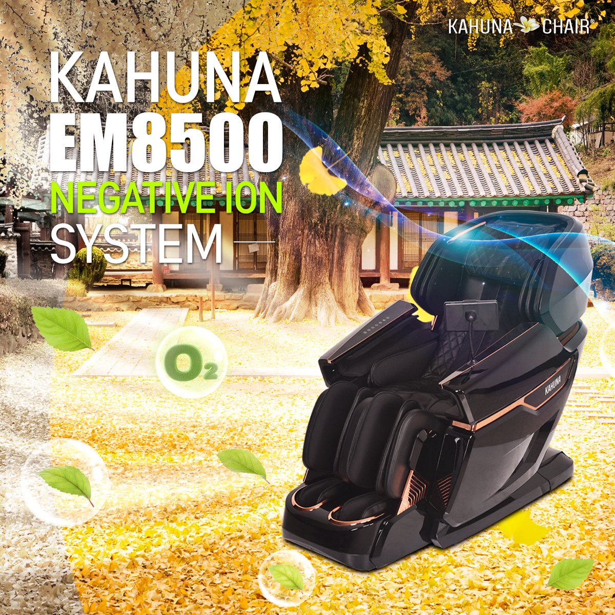 kahuna massage chair em8500 with negative ion system