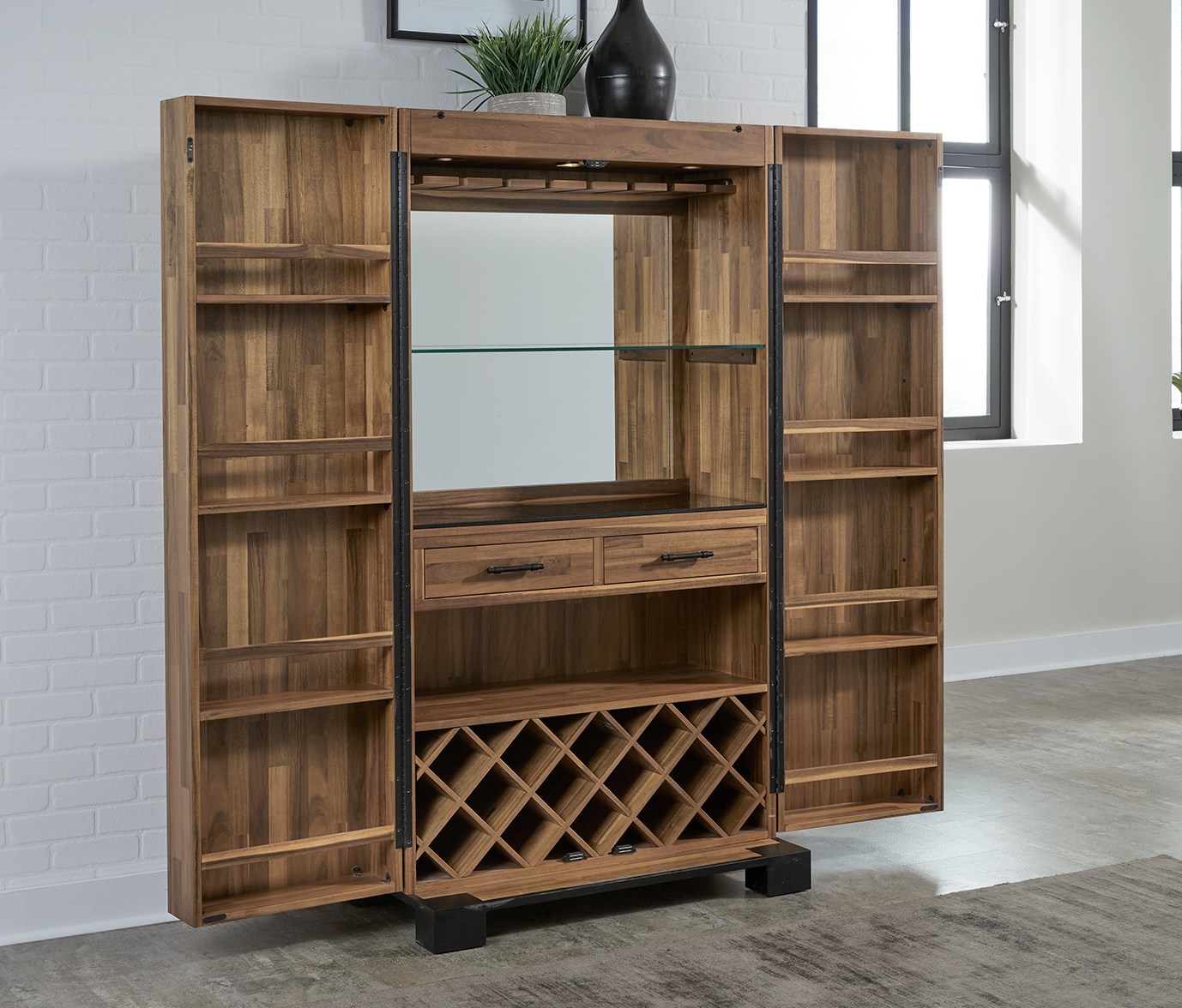 American Heritage Knoxville Wine & Spirit Cabinet (Acacia)