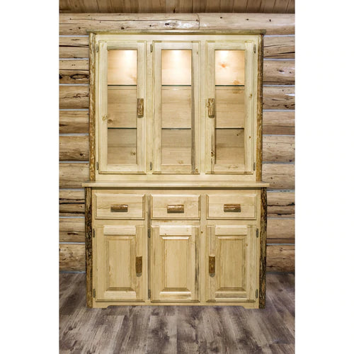 Montana Woodworks Glacier Country Collection China Hutch and Sideboard Indoor