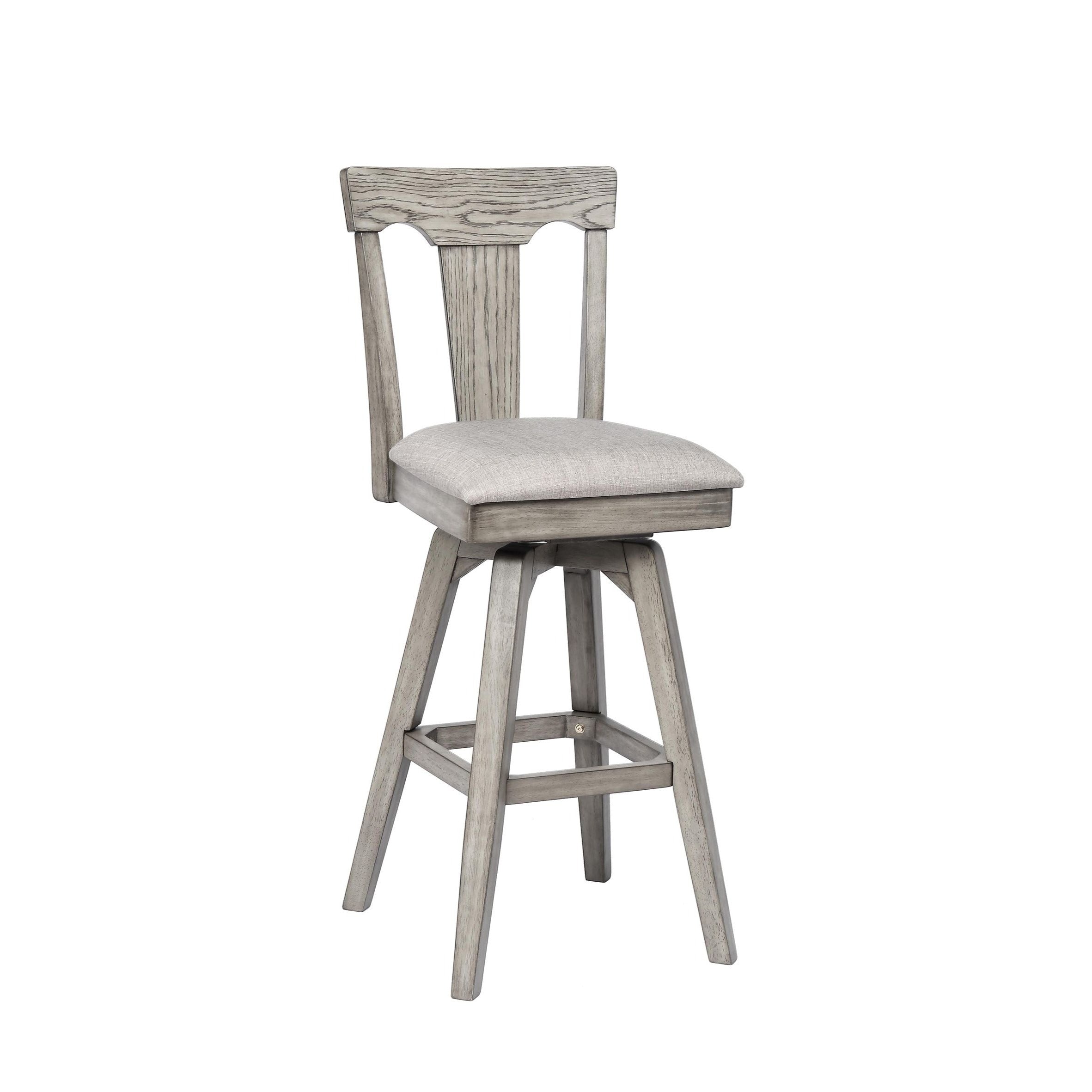 ECI Furniture Graystone 24" Panel Back Counter Stool with Upholstered Seat