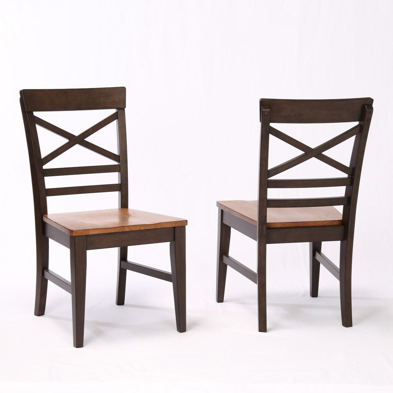 ECI Furniture Choices X Back Side Chair with Acacia Finished Seat(2pcs)