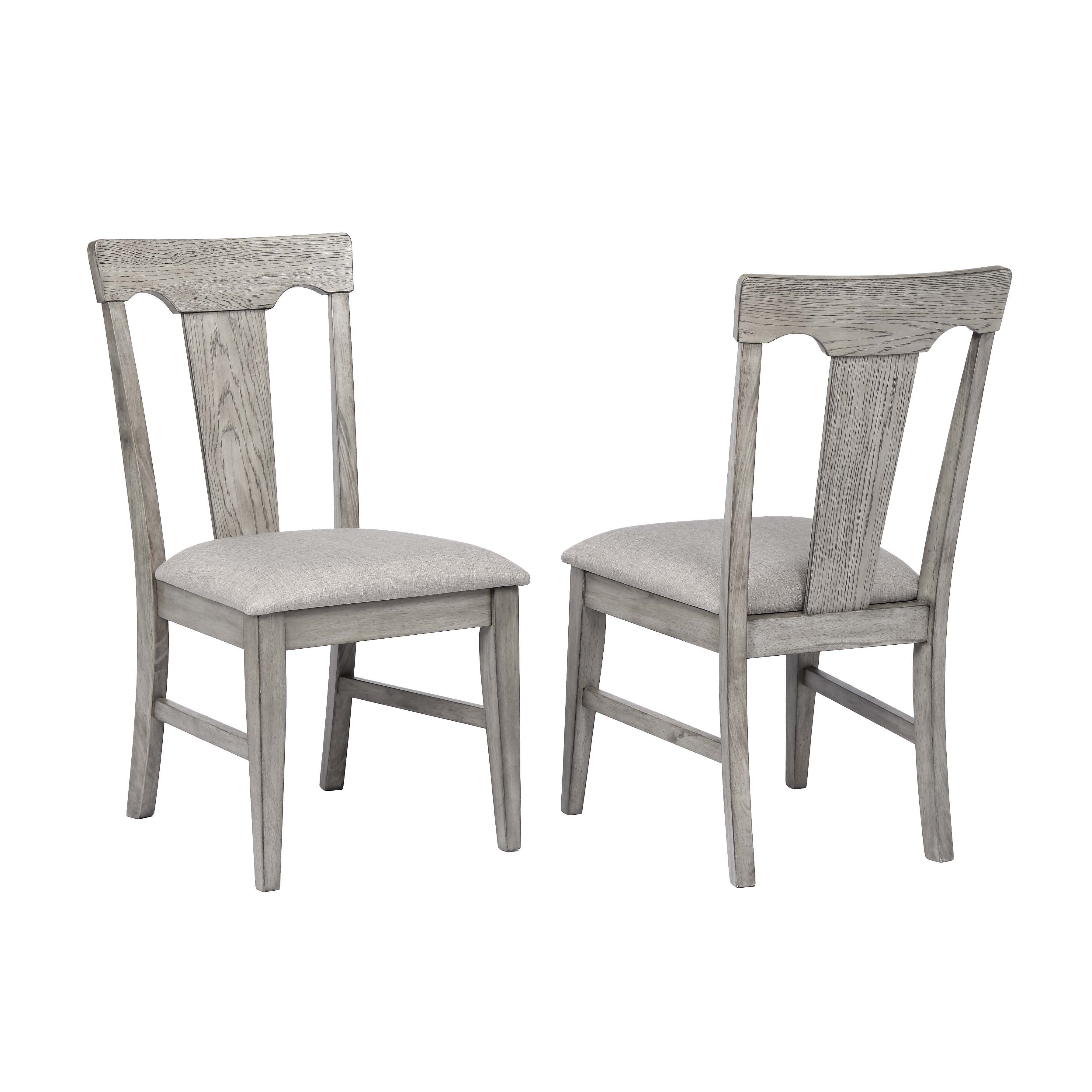 ECI Furniture Graystone Side Chair With Soft Gray Upholstery(2pcs)