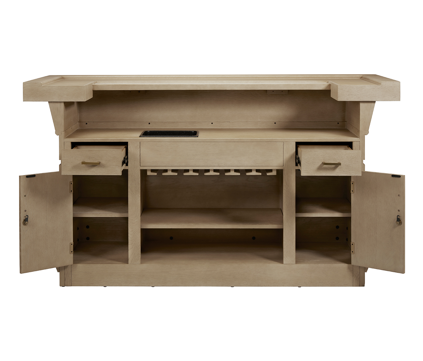 American Heritage Port Royal Home Bar (White Oak) – The Game Room Plus