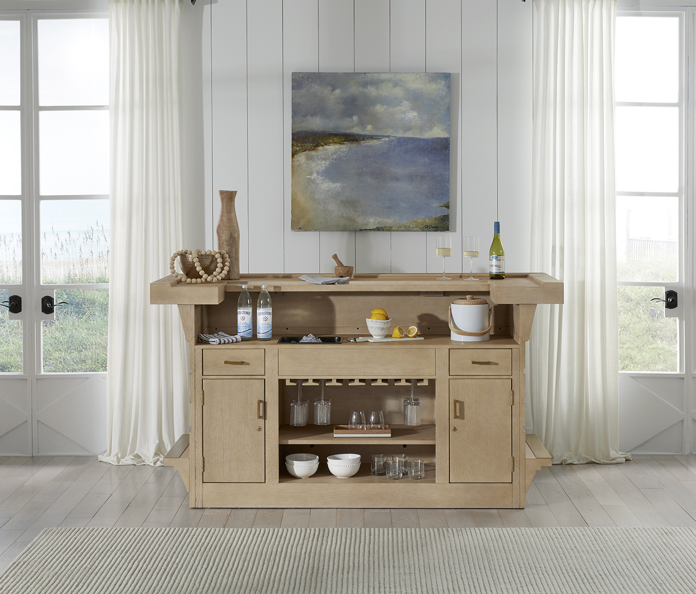 American Heritage Port Royal Home Bar (White Oak) – The Game Room Plus