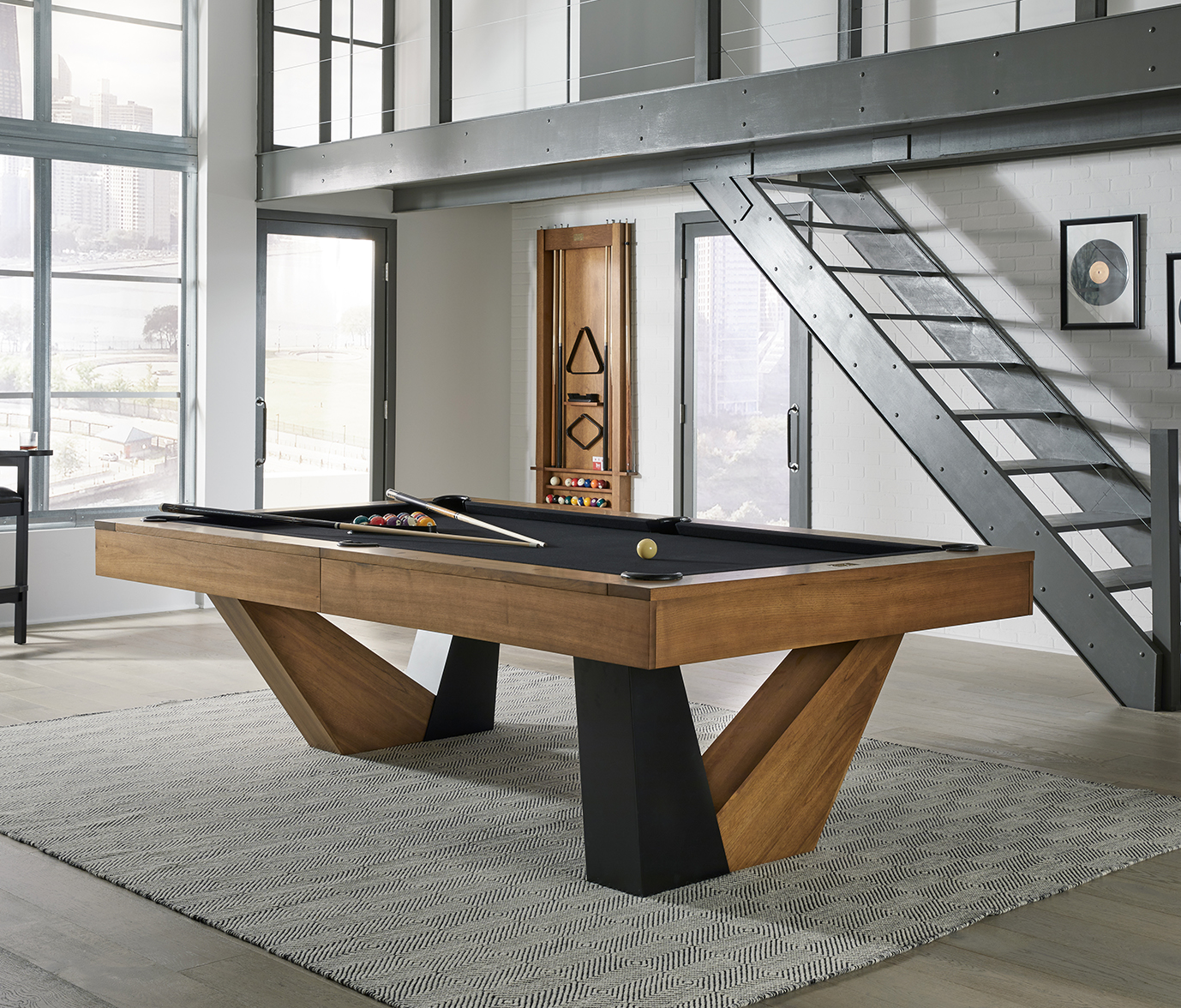 American Heritage Annex Billiard Table (Brushed Walnut)