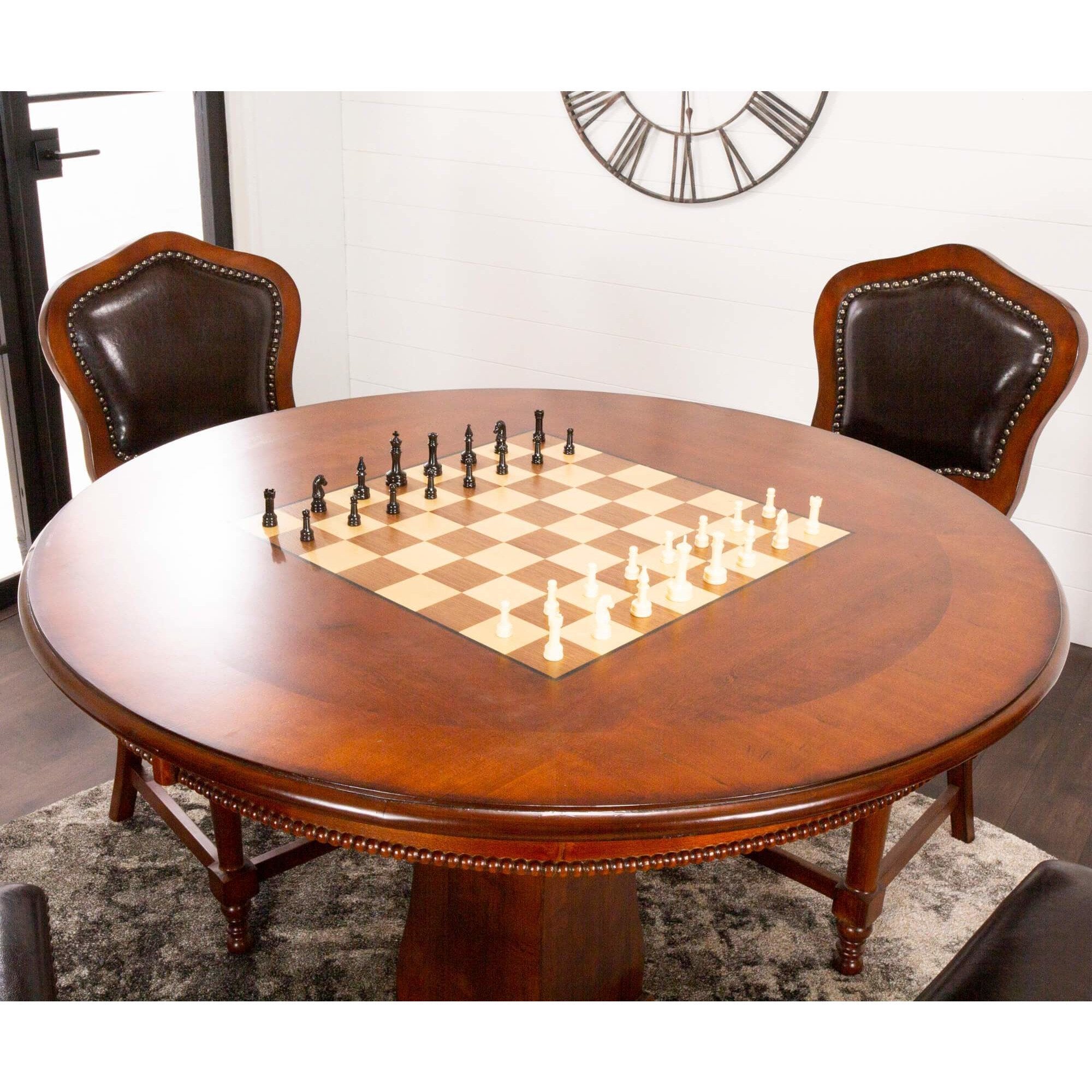 sunset trading bellagio 42 round 3in1 table cr-87148-tcb chess table setup