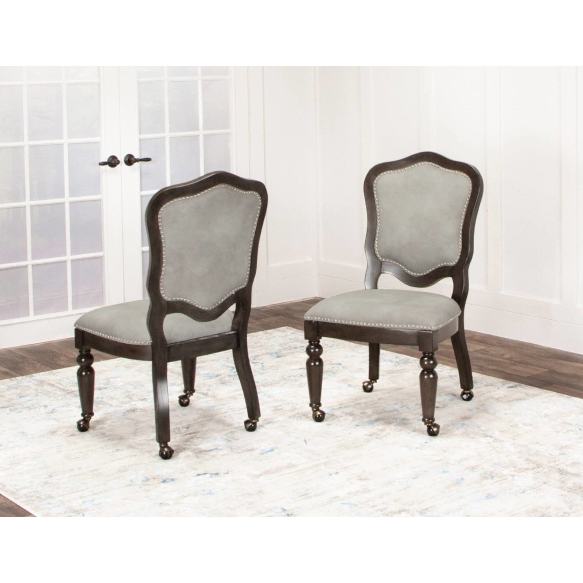 sunset trading cr-87711-2 vegas gaming dining chair set of 2 indoor