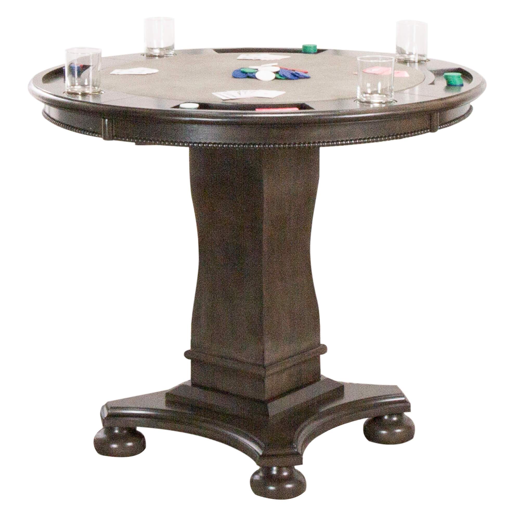 sunset trading vegas 42 round counter height dining chess and poker table cr-87711-tcb